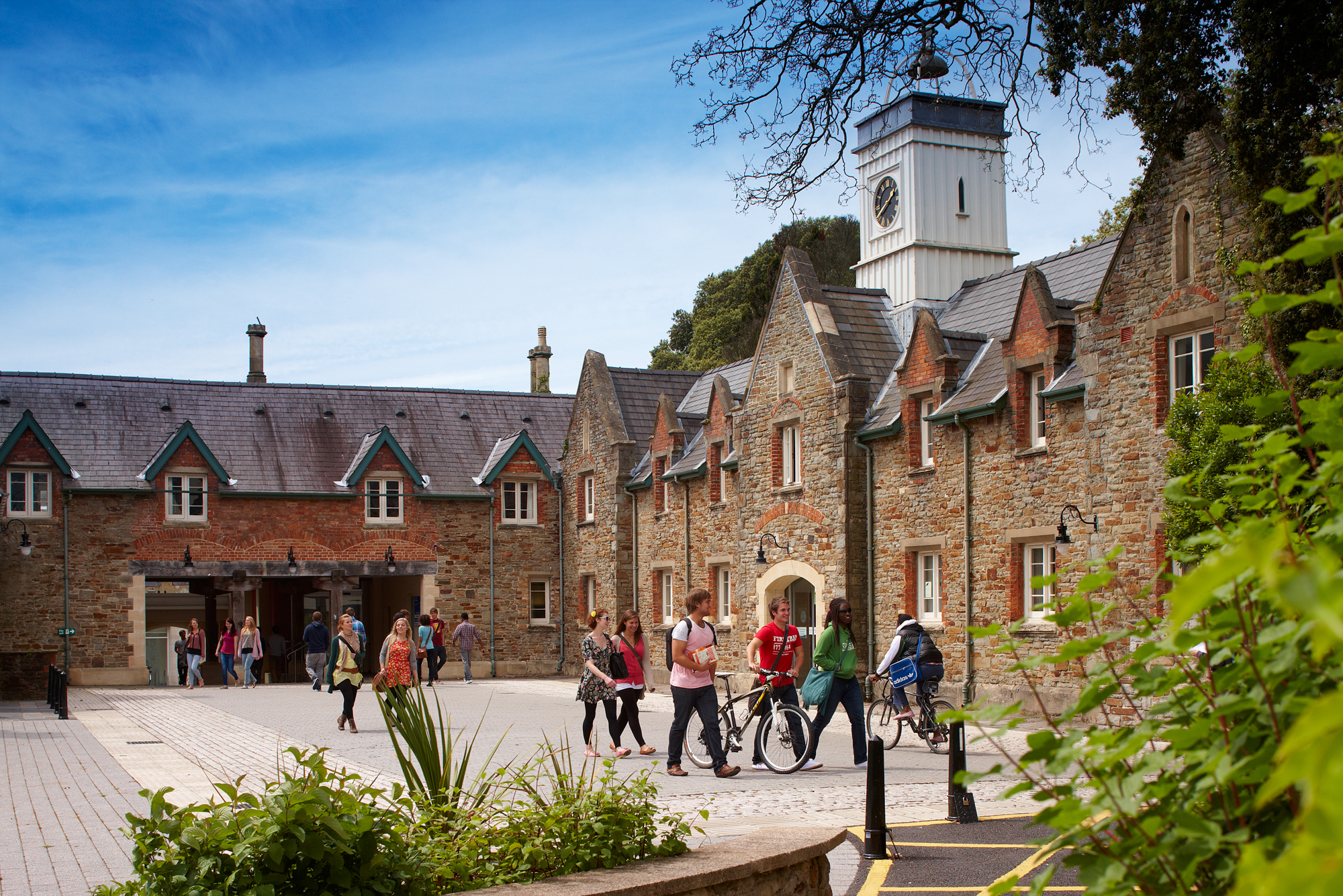 Swansea University students on the Singleton Campus